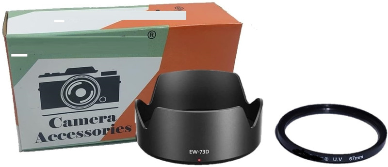 SUPERNIC Combo (73D Lens Hood + 67mm Uv Filter) Lens Hood(67 mm, Black)