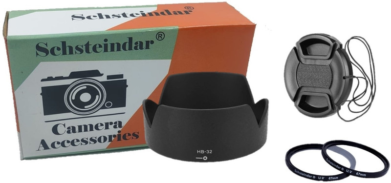 Schsteindar Combo HB-32 Lens Hood + 67mm Lens Cap and 2pcs 67mm UV Filters Lens Hood(67 mm, For Nikon 18&140mm F&3.5&5.6G Lens, 18&135mm F&3.5&5.6G Lens, 18&70mm F&3.5&4.5G)