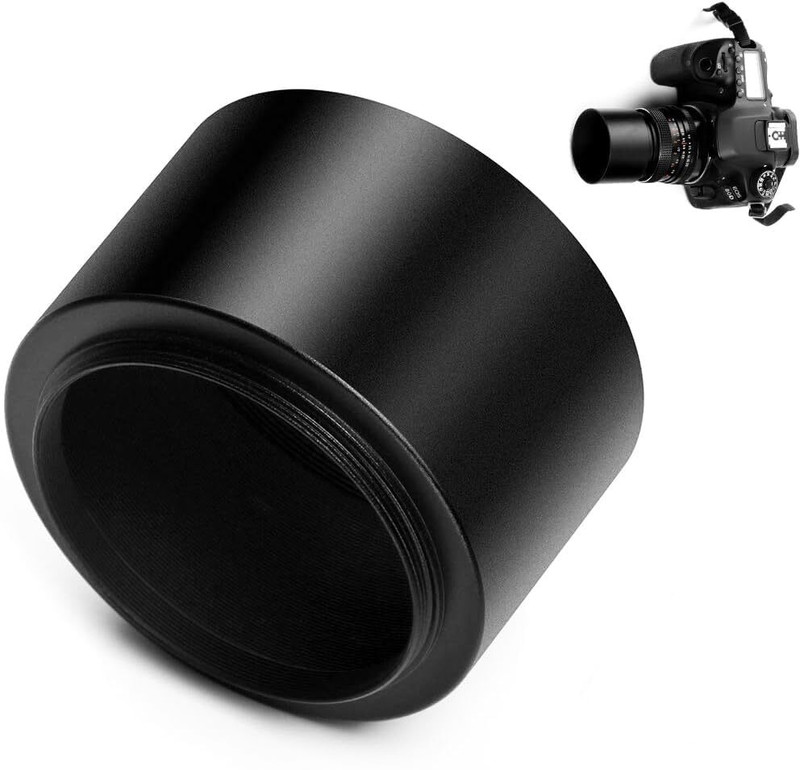 SUPERNIC 52mm Metal Screw-in Lens Hood Sunshade, Standard DSLR Camera Lens Protector Lens Hood(52 mm, Black)