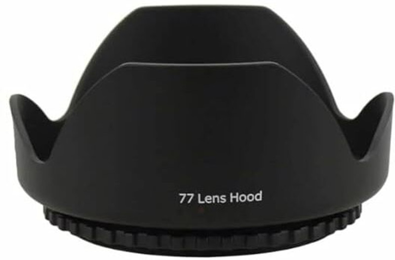 SUPERNIC Reversible Flower Lens Hood with 77mm Front Filter Lens Hood(77 mm, Black)