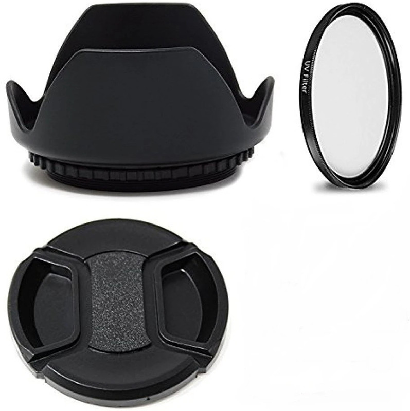 MILLETS FK_58mm hood cap uv  Lens Hood(58 mm, Black)