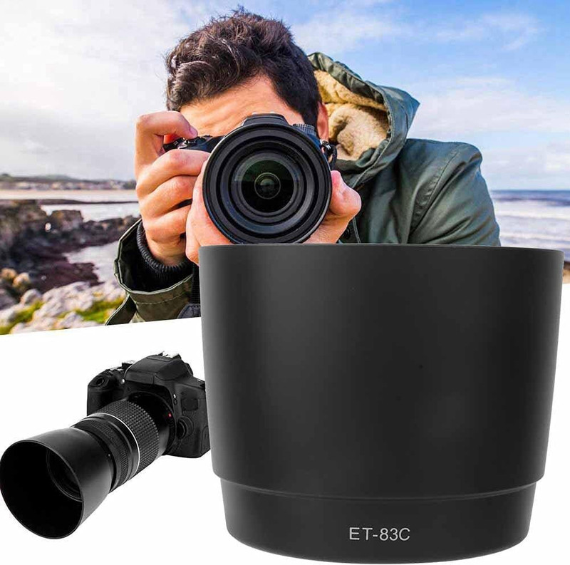 SUPERNIC ET-83C Lens Hood Replacement Compatible For Canon 100-400mm Lens Hood(105 mm, Black)