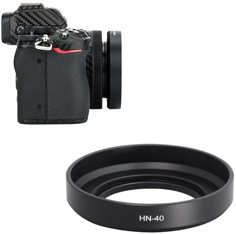 SUPERNIC (1+1) Screw on +Bayonet Lens Hood Shade for Nikon Z50 Dual Lens Kit (Nikkor Z DX Lens Hood(43 mm, Black)