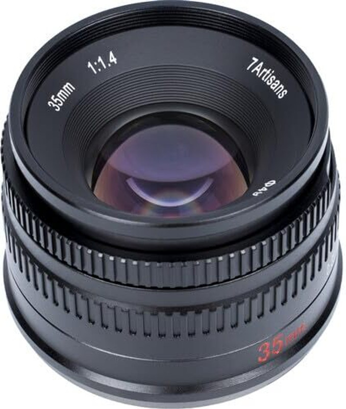 7Artisans Photoelectric 35mm f/1.4 Manual Focus  for M4/3 Mount Mirrorless Cameras – Compatible for Panasonic GH3, GH4, GF1, GM1, GM5 and Olympus E-M1, E-M5, E-M10 Standard Prime  Lens(Black, 35 mm)