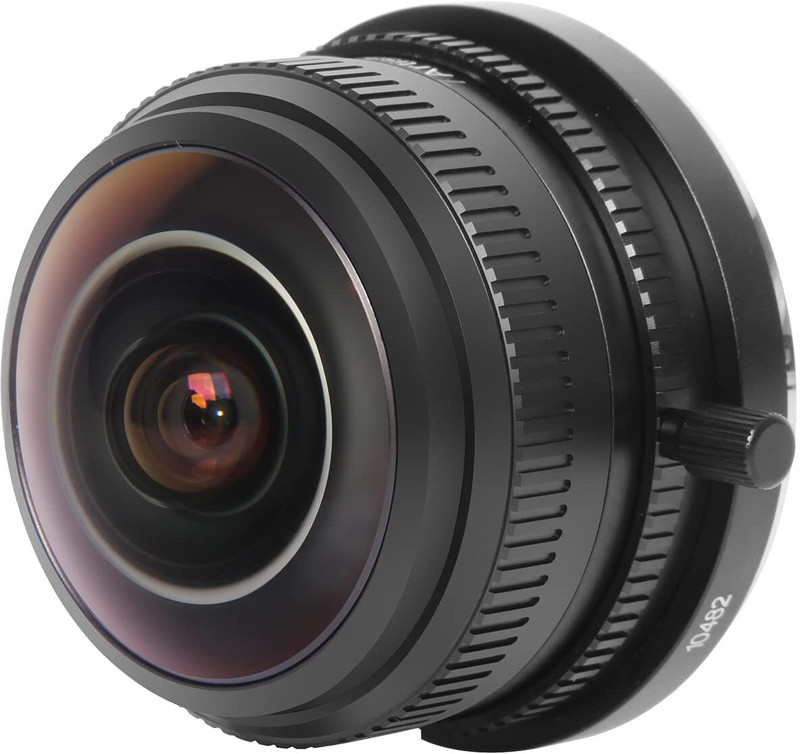 7Artisans 4mm F2.8 Circular Fisheye , 225° Ultra-Wide Angle of View, Compatible with APS-C Sony E-Mount Cameras a6400 a6300 a6100 a6000 a5100 a5000 a6500 a6600 Nex-3 Nex-3N Nex-3R Nex-5 Nex-7 Fisheye Prime  Lens(Black, 4 mm)
