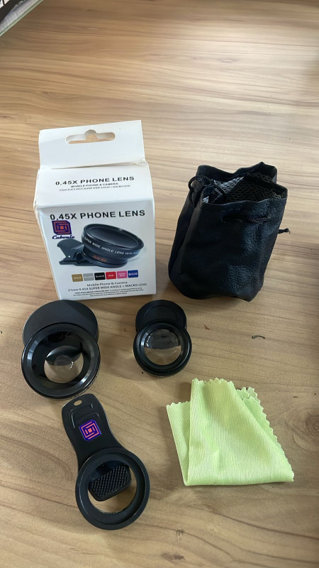 Cubonic 0.45x Wide angle + Macro  Photography set for Mobile Fisheye Prime  Lens(Black, 50 mm)