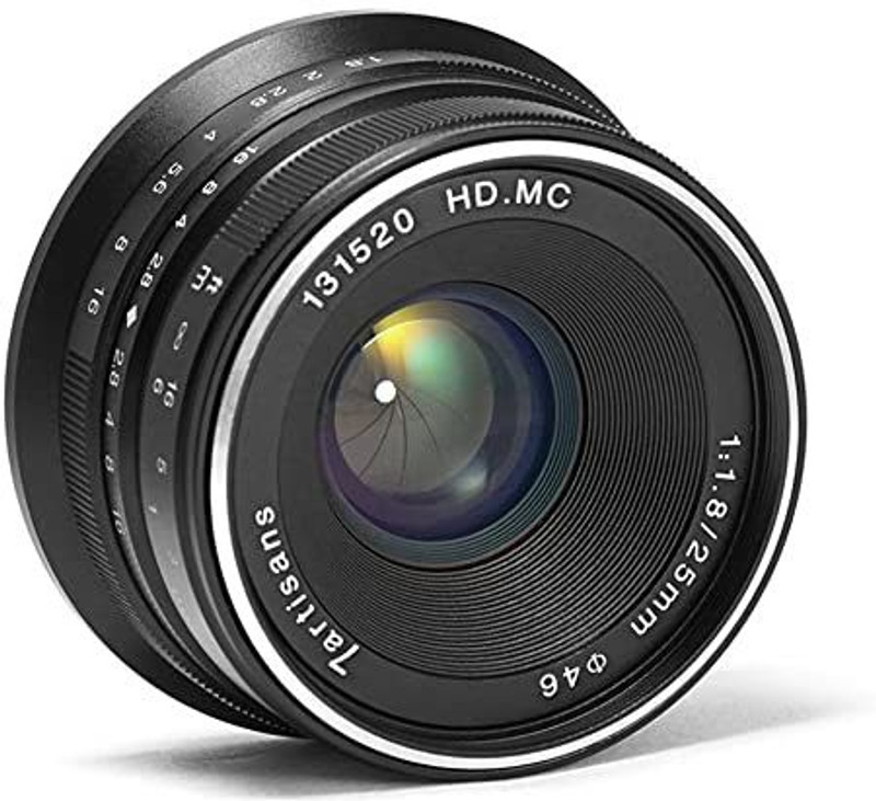 7Artisans 25mm F1.8 APS-C Manual Focus  for M43 Mount Wide-angle Prime  Lens(Black, 25 mm)