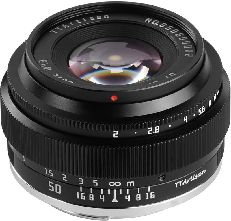 TTArtisan 50mm F2 Full Frame Camera  for Sony E Mount Cameras, Large Aperture Manual, Standard, Black, Wide-angle Zoom  Lens(Black, 50 mm)