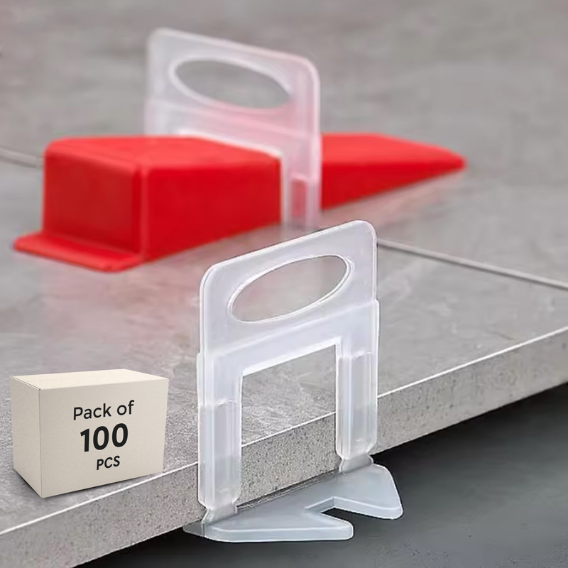 Robustt Pack of 100 Tile Spacer Tile Levelling Spacer Clips 2MM Removing Lippage Unevenness During Tile Laying Non-magnetic Post Level(4 cm)