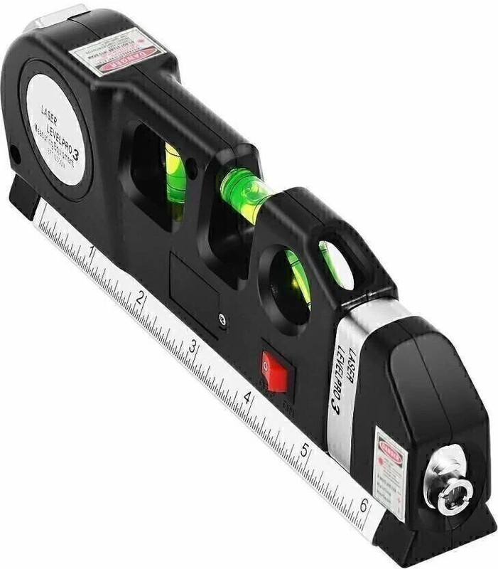Zahuu PSAH-3382 Multipurpose Level Horizon Vertical Measure Tape Aligner Bubbles Non-magnetic Line Level(18 cm)