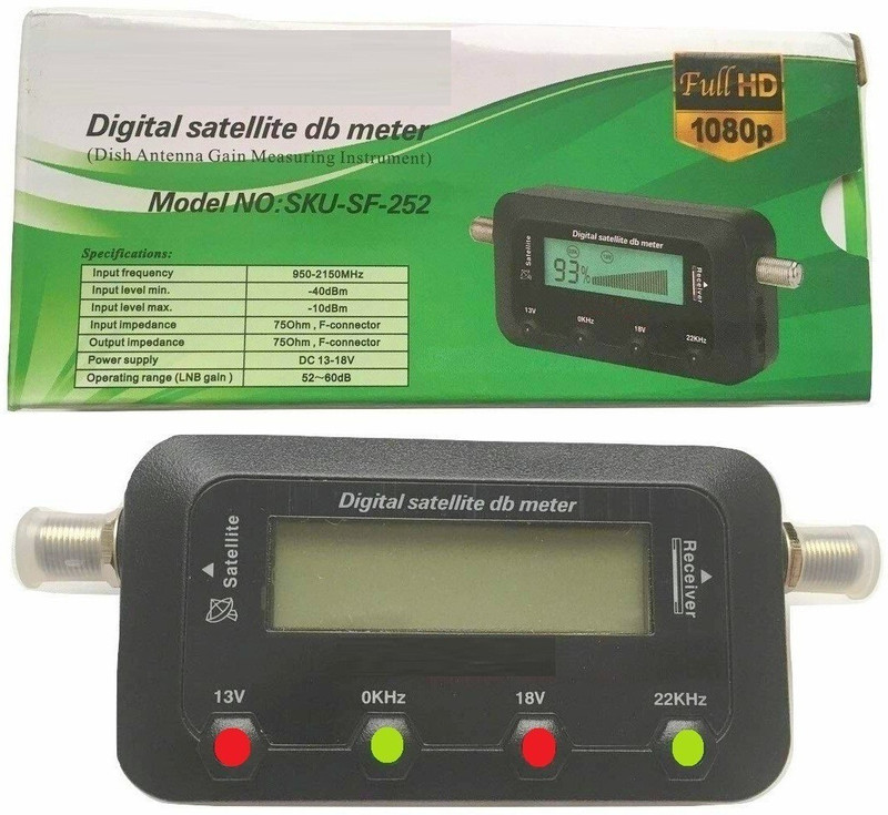 Divinext Solid SF-252 Digital Signal Finder Full HD Digital Satellite dB Meter Dish Anten Digital Voltage Tester
