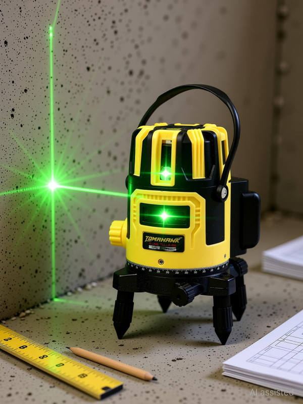 Tomahawk Self Leveling 5 Line Laser Non-magnetic Engineer's Precision Level Non-magnetic Engineer's Precision Level Non-magnetic Engineer's Precision Level(30 cm)