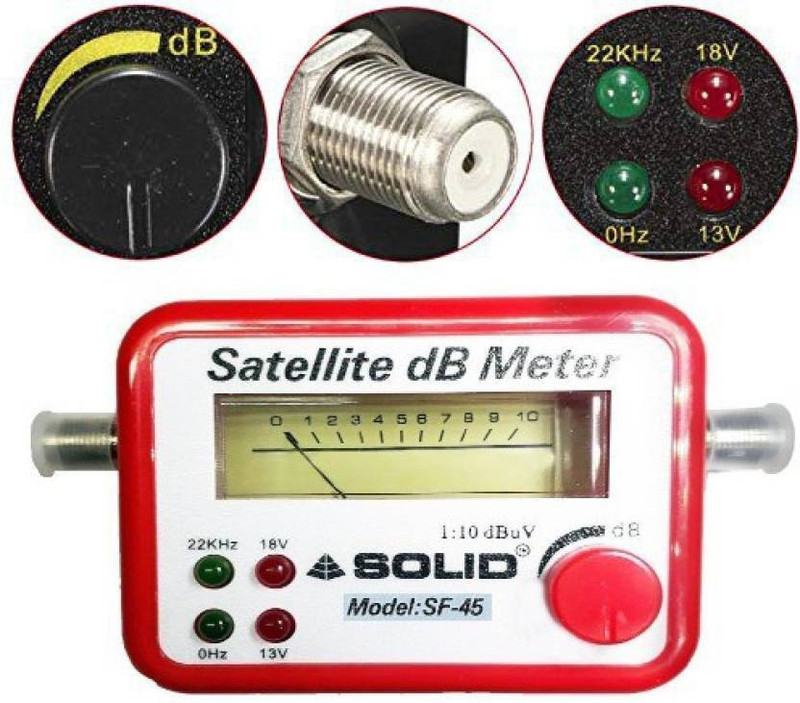 AN Sunshine DB Meter For Full-HD Dish T.V Network Setting ( SF-48) Satellite Signal Finder Non-magnetic Electronic Level(8 cm)