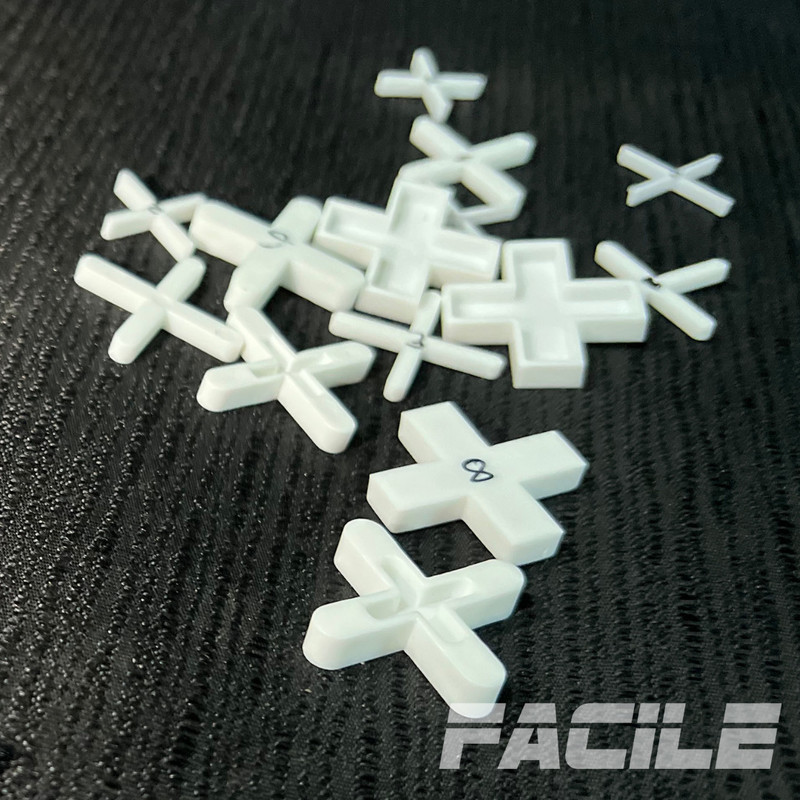 FACILE 1 MM Tile Spacer Use for Wall & Floor Tiles Non-magnetic Line Level (1200 PCS ) Lever Tool(15 cm)
