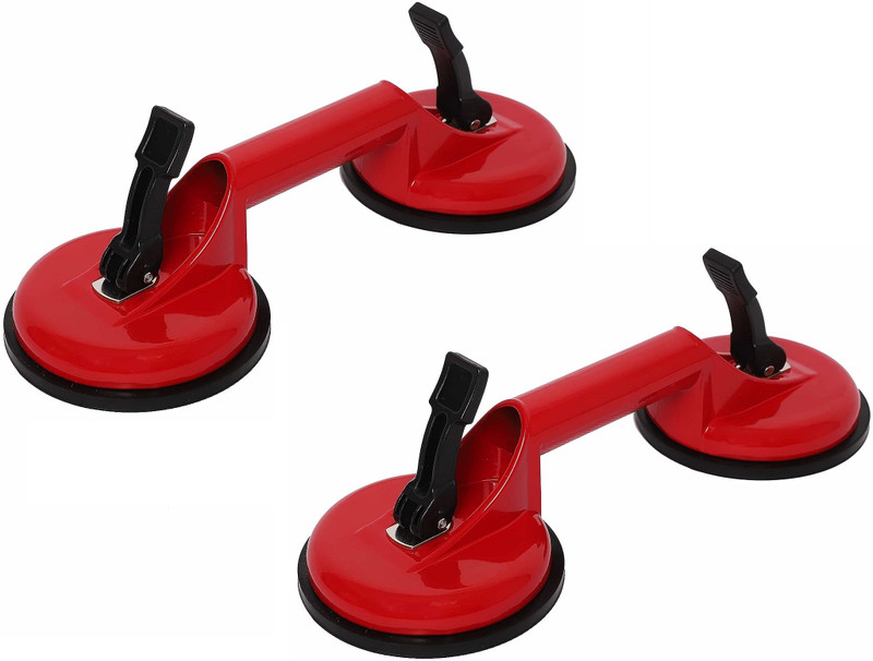 HBD SALES Premium Double Claw Heavy Work Suction Cup Two head Glass Carrying Handle Lifter Puller Heavy Duty, Suction Lifter For Glass Tiles, Suction Cup Sucker Pad, Dent Puller, Large 100 Kg Capacity, Double Sucker Cup Vacuum Plate Handle Glass Holder Hooks to Lift Large Glass, Tiles, Floor Tiles R