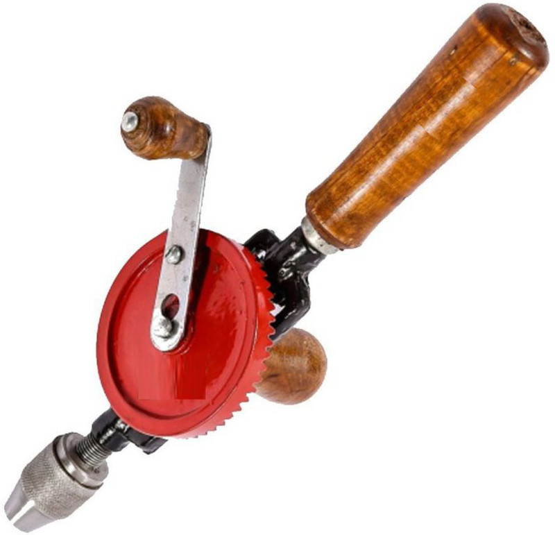 EmmEmm Manual Hand Drill, ¼ inch Capacity Manual Drill with Finely Cast Steel Lever Tool(25 cm)