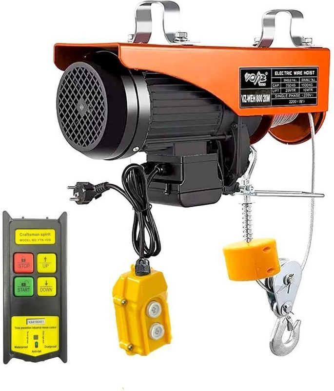 VOLTZ VZ-EH 1500X20mtr Electric Hoist for Small Job Works and Domestic Use Lever Tool(58 cm)