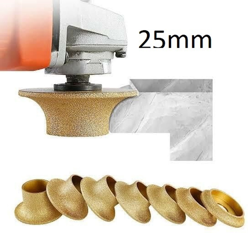 Helmik Vacuum Brazed Diamond Grinding wheel 75mm Dia 25mm Height Half molding wheel Lever Tool(7.5 cm)