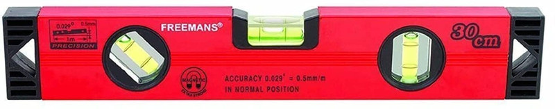 FREEMANS Box Section Aluminum Spirit Level (30) Lever Tool(300 cm)