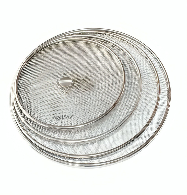 Inme Stainless Steel Net Cover Steel Jali Plate Lid Milk Covering Net Food Cover 9 inch, 8 inch, 7 inch, 6 inch Lid Set, Pack of 4(Stainless Steel)