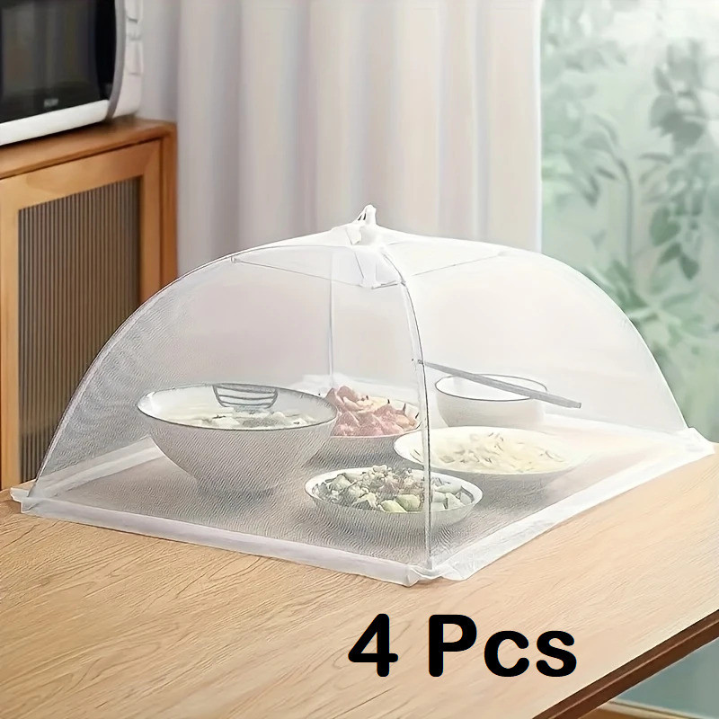 PHANTOM Pop-Up Mesh Food Covers Tent Umbrella 4 Pack 17 inch Reusable 17.39 inch Lid, Pack of 4(Nylon)