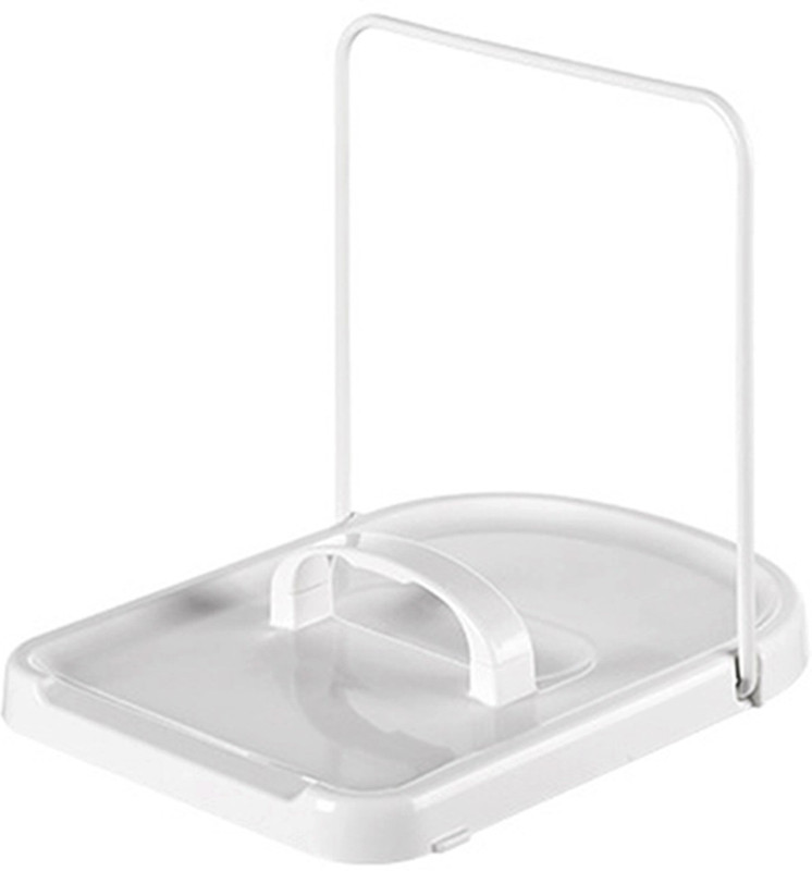 maycreate Folding Pot Lid Holder Kitchen Utensil Rest Drip Tray Anti Slip Organizer Stand 7.7 inch Lid Set, Pack of 1(Plastic)