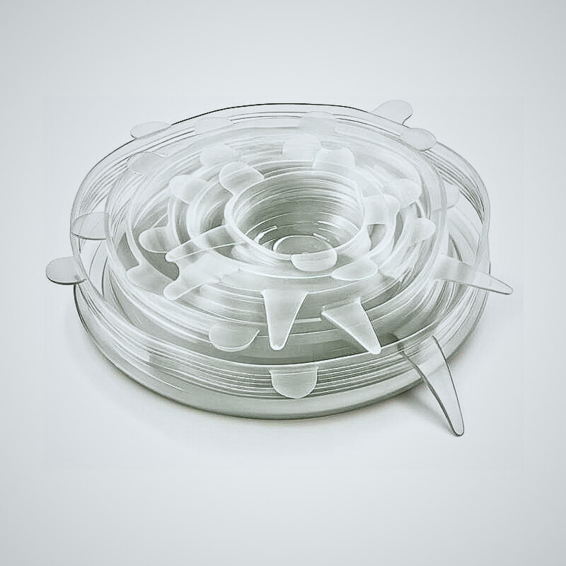 Ami Polymer Silicone Food Storage Lids 6 inch Lid Set, Pack of 12(Silicone)