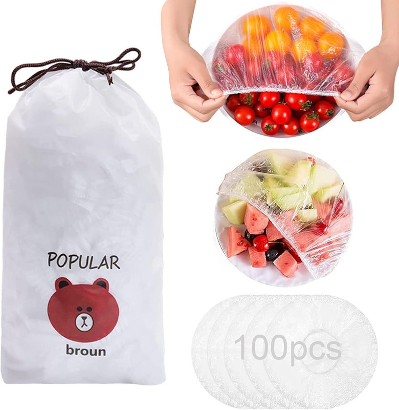tathagat enterprise Fruit and Vegetable Storage cover Universal Bowl Covers 3 inch Lid Set, Pack of 100(Plastic)