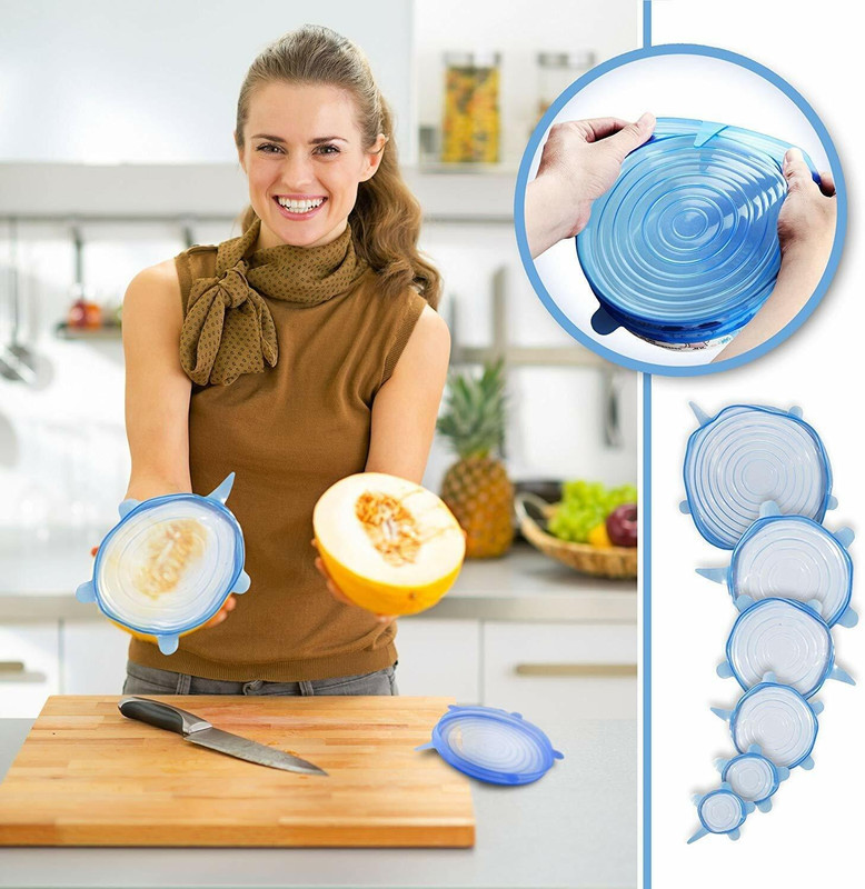 CRYZONE Durable Food Storage Silicone Covers for Bowl 8.3 inch Lid Set, Pack of 1(Silicone)