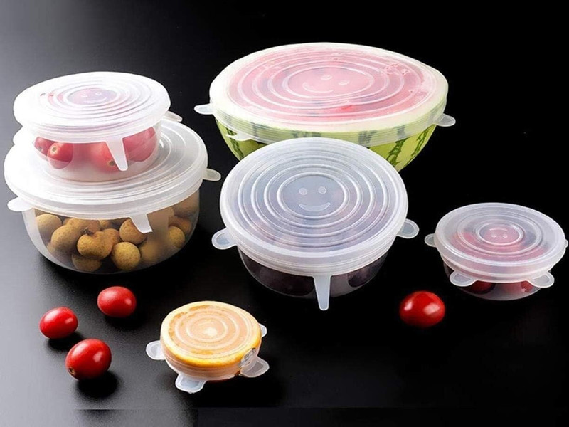 Brahmaniworld Silicone Cover Lid Flexible Covers Food Safety Reusable Lids 8.1 inch Lid, Pack of 1(Silicone)