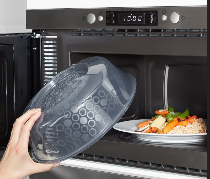 IKEA Microwave lid, grey, 26 cm 10 inch Lid, Pack of 1(Polypropylene)