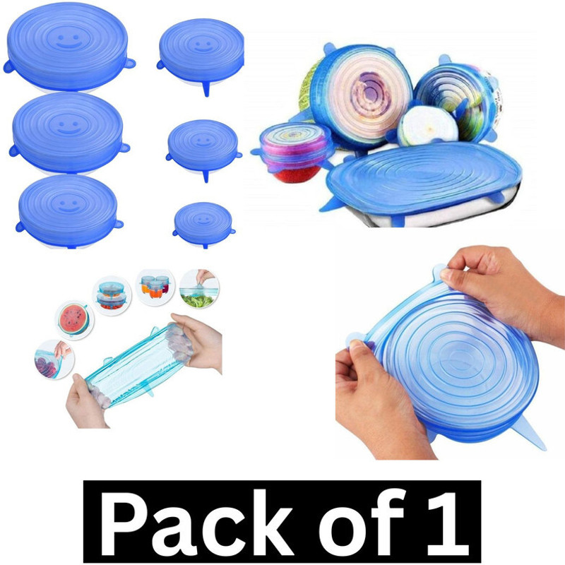 DHARA CREATION Reusable Fresh Keep Wrap 6 inch Lid Set, Pack of 1(Silicone)
