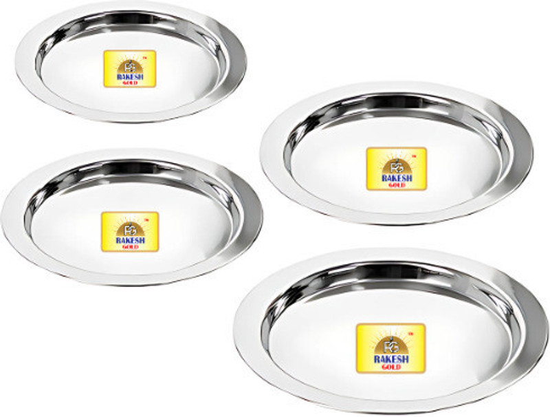 Rakesh Gold Stainless Steel plain lid | kadhai lid steel | kitchen accessories steel lid 5.5 inch, 6.1 inch, 6.6 inch, 7.2 inch Lid Set, Pack of 4(Stainless Steel)