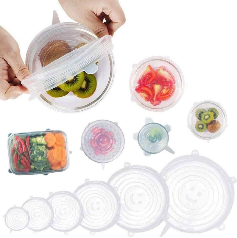 KDG TREADS 35.45 inch Lid Set, Pack of 6(Silicone)