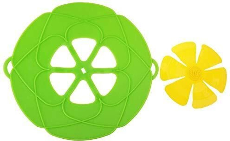 ShriBajrangi Flower-Shaped Silicone Lid for Pots and Pans 11 inch Lid Set, Pack of 1(Silicone)