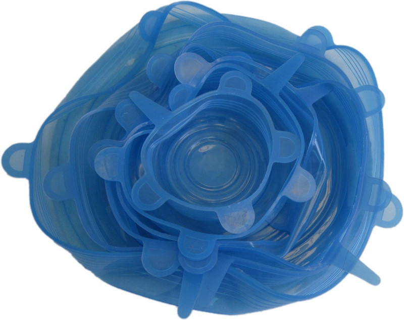 ABlue Clipper 8.3 inch, 6.5 inch, 5.7 inch, 4.5 inch, 3.8 inch, 2.6 inch Lid Set, Pack of 6(Silicone)