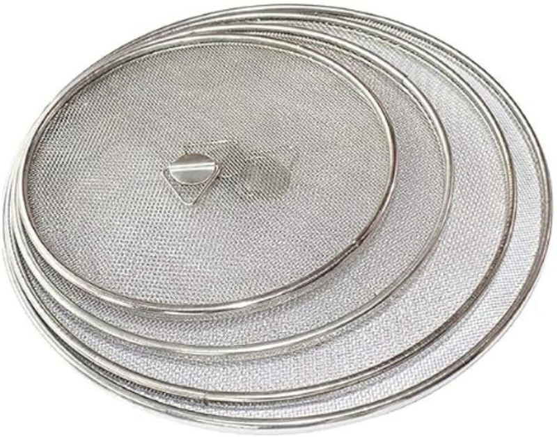 Royals Net Cover Set 6 inch, 7 inch, 8 inch, 9 inch Lid Set, Pack of 4(Stainless Steel)