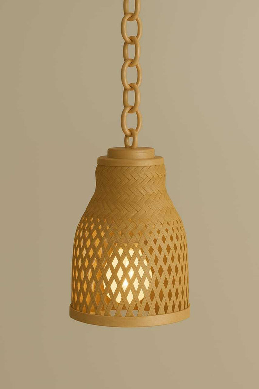 Bamboo Craft hanging light S-Hook Bamboo Light Hanging Chain Rod