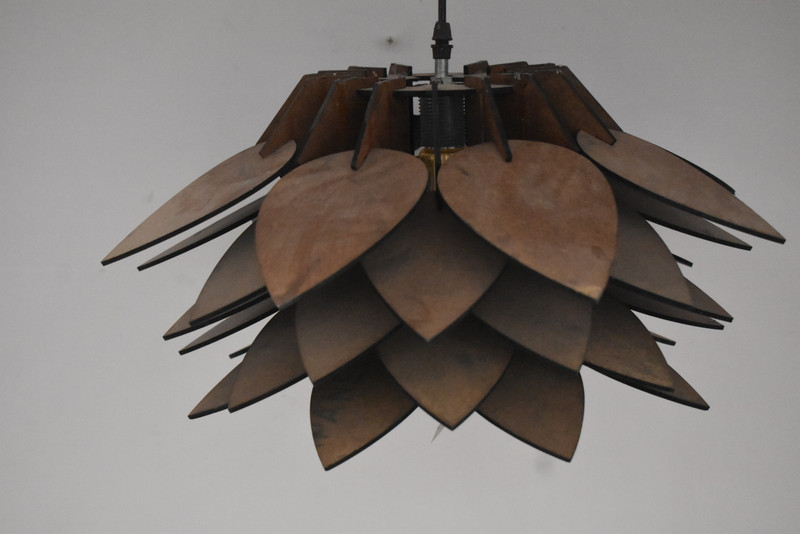 NIRAV CNC WORK NV_HNG_LMP_1 S-Hook Wood Light Hanging Chain Rod