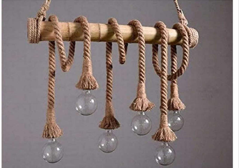 shakanje SK BAMBHU Chain Jute Light Hanging Chain Rod