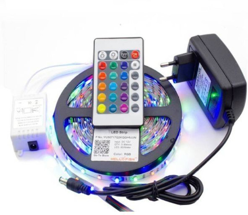 Briton 5 mtr 300 led multicolor RGB strp light waterproof with remote Chain Copper Light Hanging Chain Rod