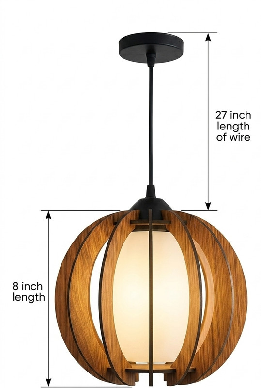 Ramzhooza Pumk201 S-Hook Wood Light Hanging Chain Rod