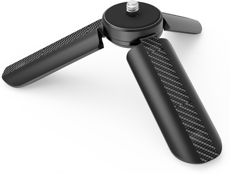 Zorbes Compact Mini Tabletop Tripod Hand Grip with Folding Feet for Camera and Phone Tripod(Black, Supports Up to 1500 g)