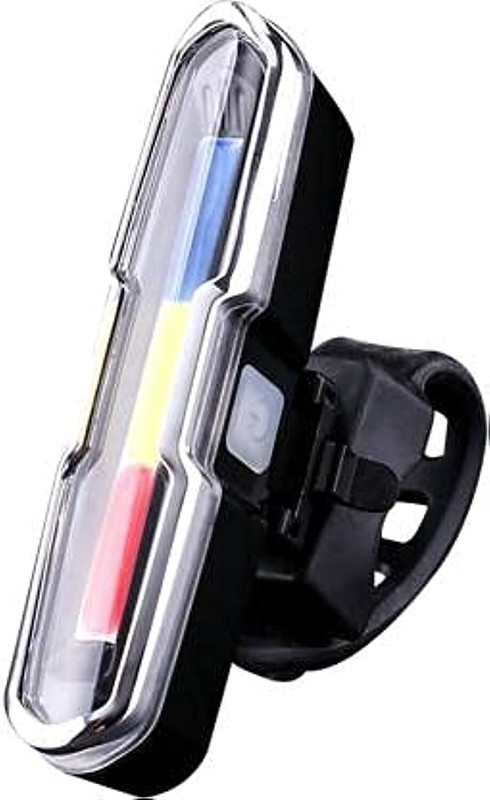 ENETLY Bicycle Rear Light Red/Blue, Bike Tail Light Rechargeable LED Rear Break Light(Black)