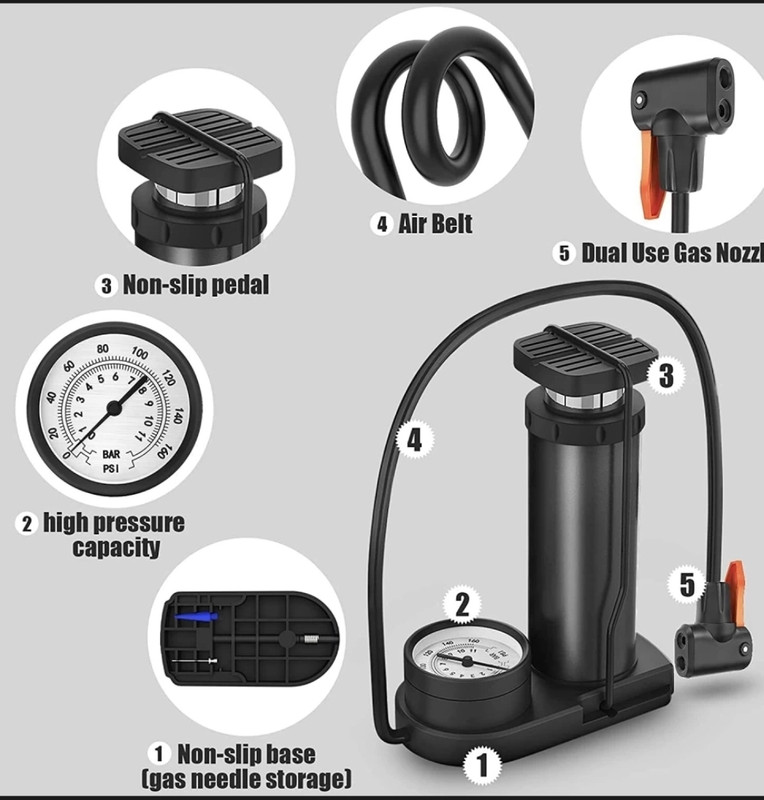 Hitman 06 mini foot pump Incandescent Lantern(Black)