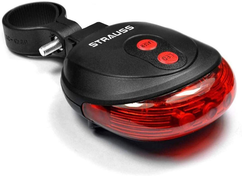 Strauss Bicycle Tail with Laser | Waterproof Cycle Back Flash | LED Rear Break Light(Black)