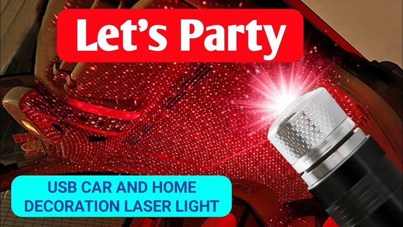 CLOKIFY Star Light USB Decoration Projector Light/Disco/Car Night With CarRED LED Lantern(Red)