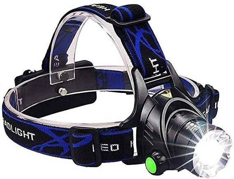 VARIYAENTERPRISE28 Rechargeable Head Flashlight LED Water Resistant For Fishing LED Headlamp(Blue)