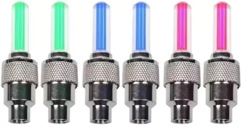 BLACKBELL Cycle Tyre Valve Light Bike Wheel Valve Light LED Wheel Reflectors RGB Color 6pc LED Wheel Reflectors(Multicolor)