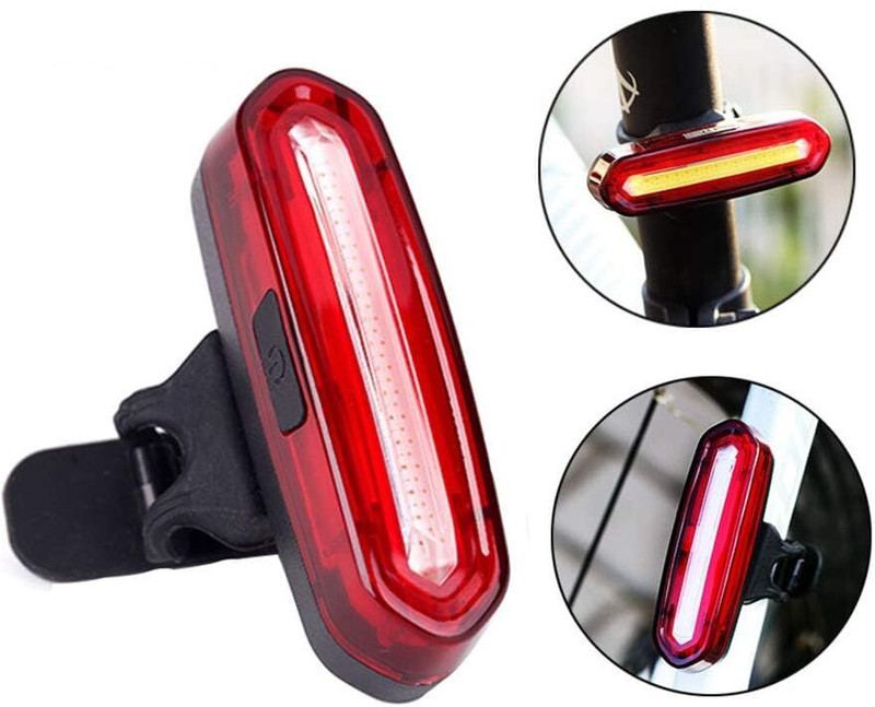 POMORA USB Rechargeable Bicycle Tail Light | Red/Blue Multi Mode Safety LED LED Rear Break Light(Multicolor)